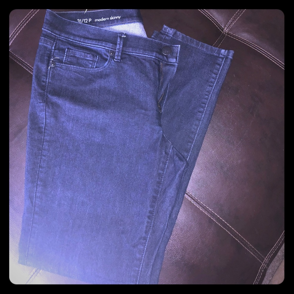 Size 12 Petite Dark Blue Modern Skinny Loft Jeans
